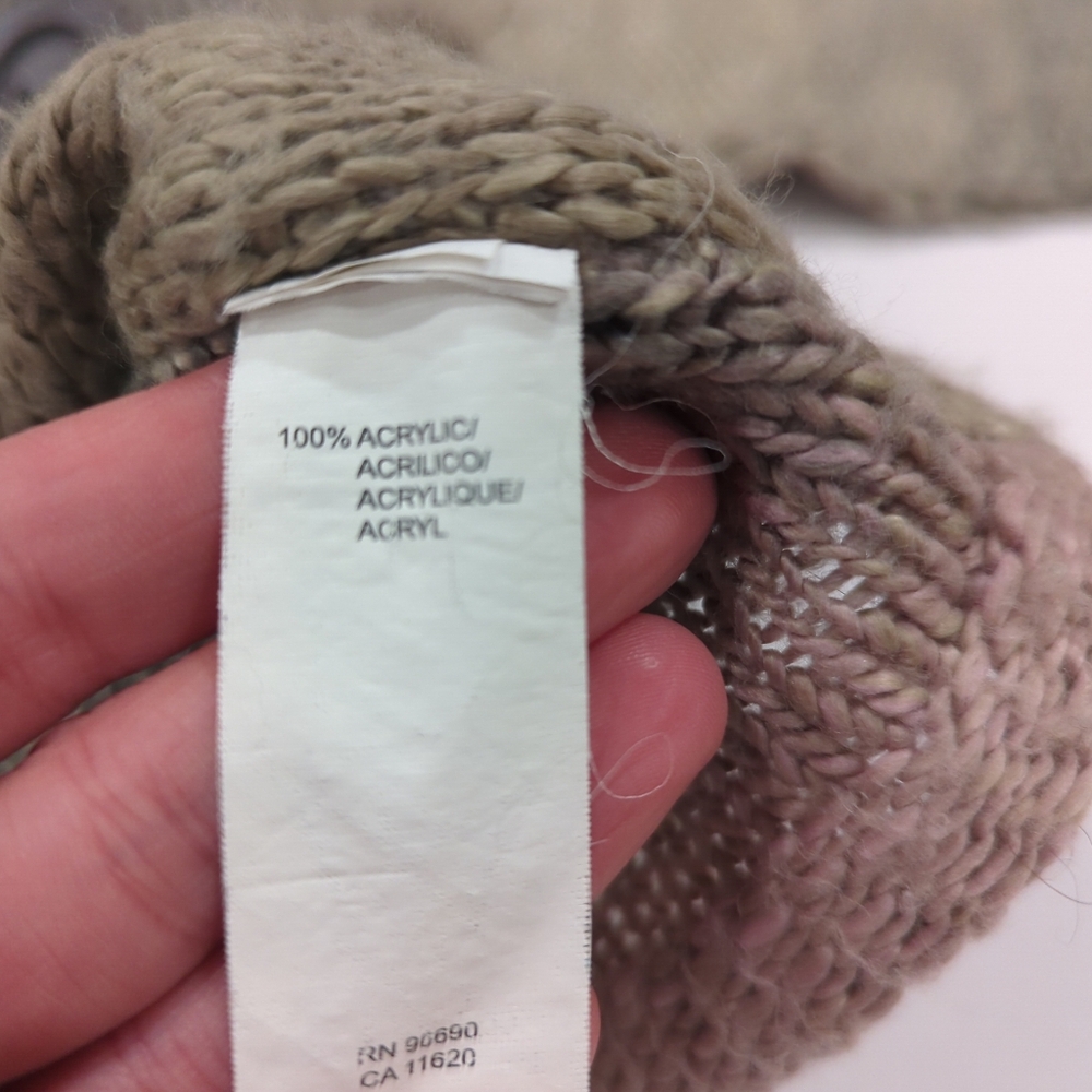 Kensie Pink Green Button Cardigan Chunky Knit - Women's Small Multicolor Heavy - Picture 11 of 16